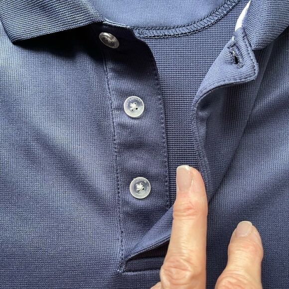 Slazenger Navy and White Performance Golf Shirt - Picture 2 of 9